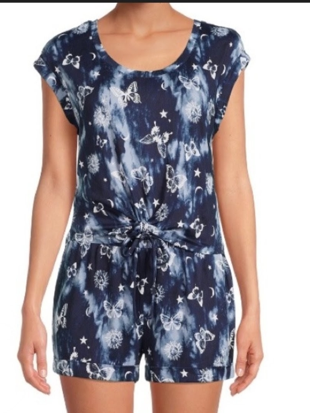NO BOUNDARIES Tie-Dye Butterfly and Celestial PJ Two Piece Set XL(15-17)
